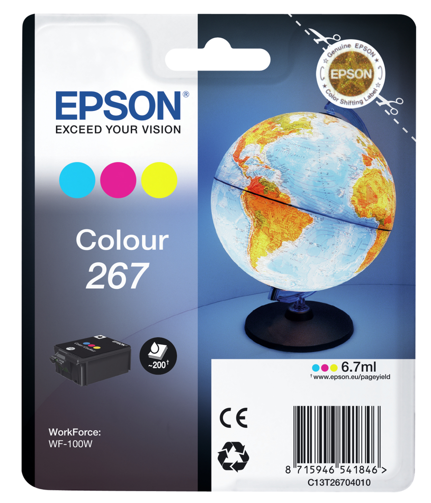 [C13T26704010] Tintenpatrone Epson 267 / C13T26704010 Dreifarbig, 200 Seiten