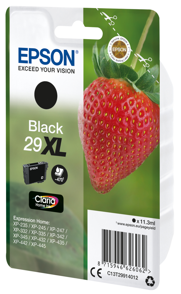 [C13T29914012] Epson 29XL / C13T29914012 black XL ink cartridge, 470 pages