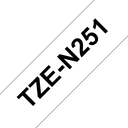 Ruban non laminé Brother TZe-N251 / TZEN251, noir sur blanc, 24 mm x 8 m