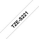 Brother Schriftband extra stark klebend TZe-S221 / TZES221, schwarz auf weiß, 9 mm x 8 m