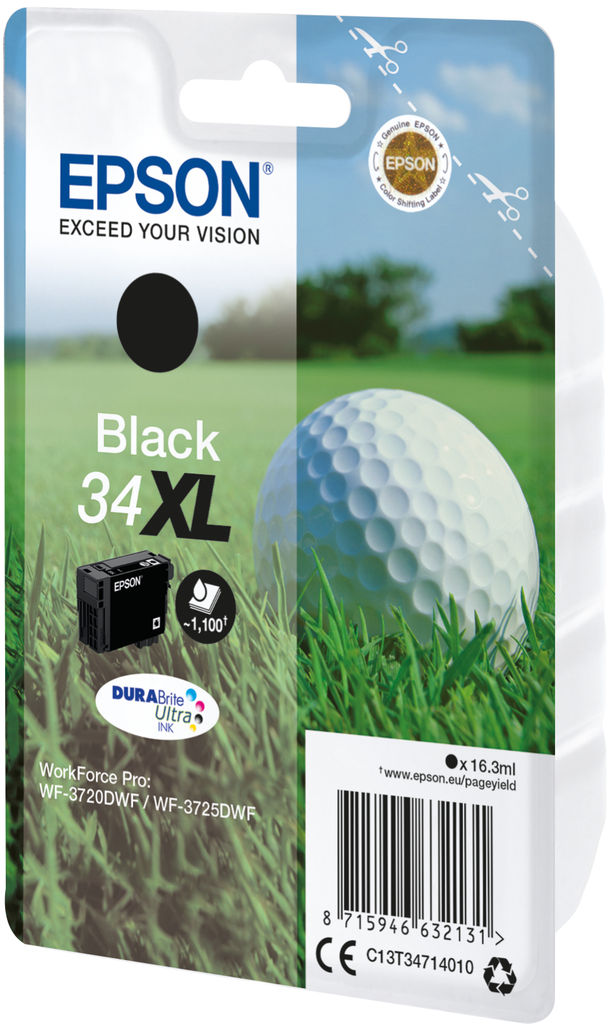 [C13T34714010] Epson 34XL / C13T34714010 black XL ink cartridge, 1,100 pages