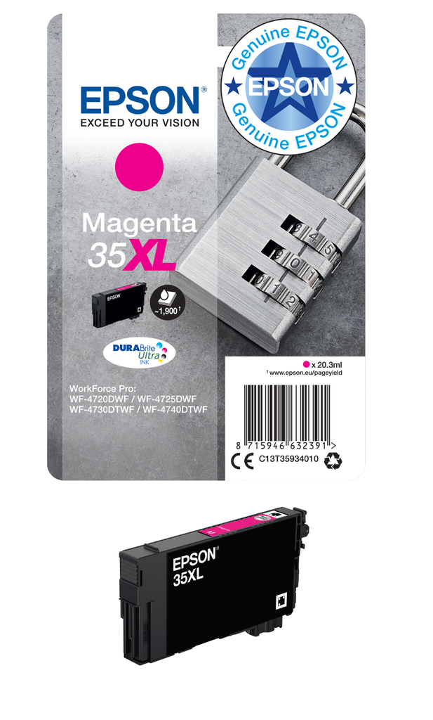 [C13T35934010] Cartouche d'encre Epson 35XL / C13T35934010 magenta XL, 1 900 pages