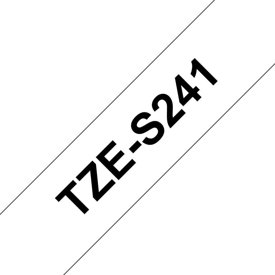 [TZES241] Brother Schriftband extra stark klebend TZe-S241 / TZES241, schwarz auf weiß, 18 mm x 8 m