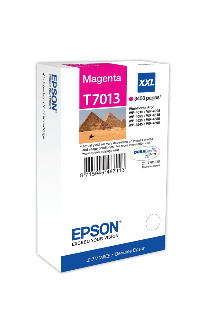 [C13T70134010] Cartouche d'encre Epson T7013 / C13T70134010 magenta XXL, 3 400 pages