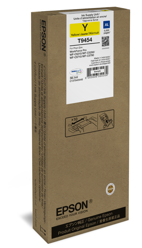 [C13T945440] Tintenpatrone Epson T9454 / C13T945440 Gelb XL, 5.000 Seiten