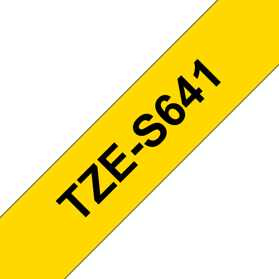[TZES641] Ruban adhésif puissant Brother TZe-S641 / TZES641, noir sur jaune, 18 mm x 8 m
