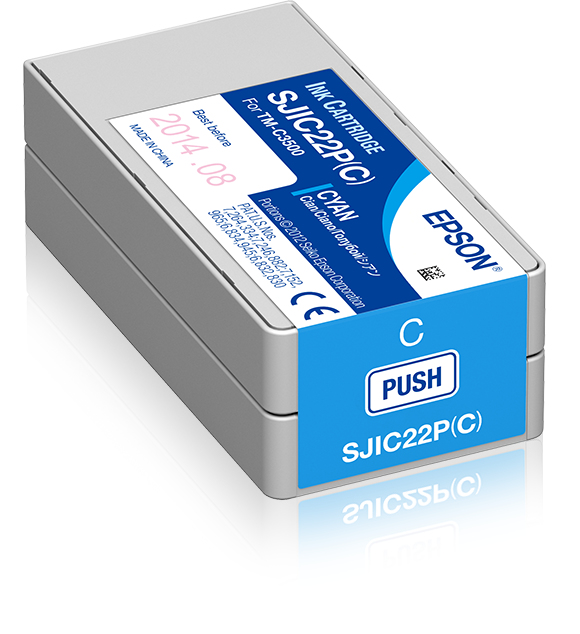 Epson SJIC22PC / C33S020602 cyan ink cartridge, 325 ml