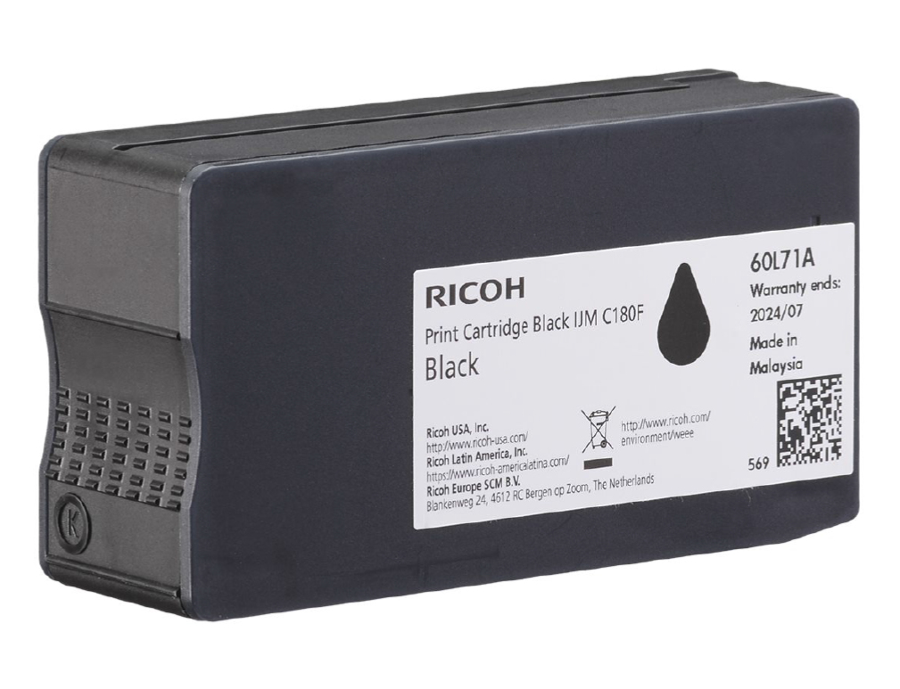 Cartouche d'encre Ricoh C180BK / 408517 noire, 2 000 pages