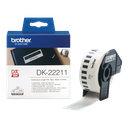 Rouleau continu film Brother DK-22211 / DK22211, noir sur blanc, 29 mm x 15,24 m