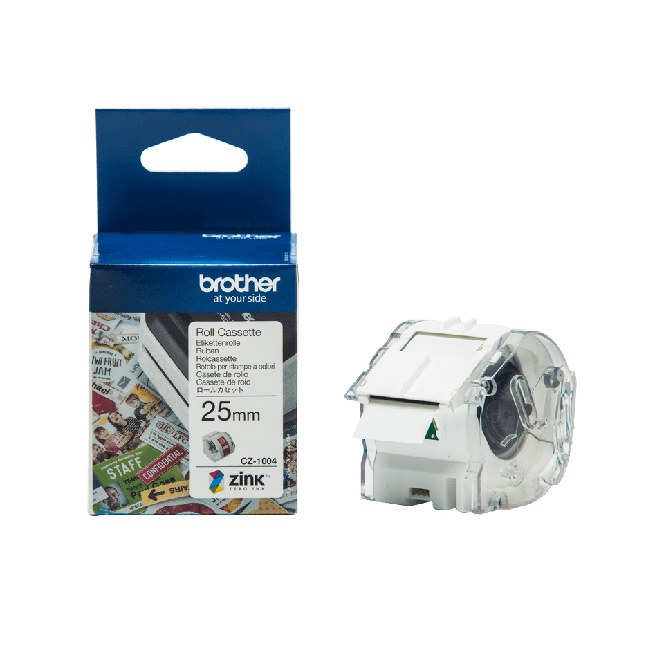 [CZ1004] Rouleau d'étiquettes couleur Brother CZ-1004 / CZ1004, 25 mm x 5 m