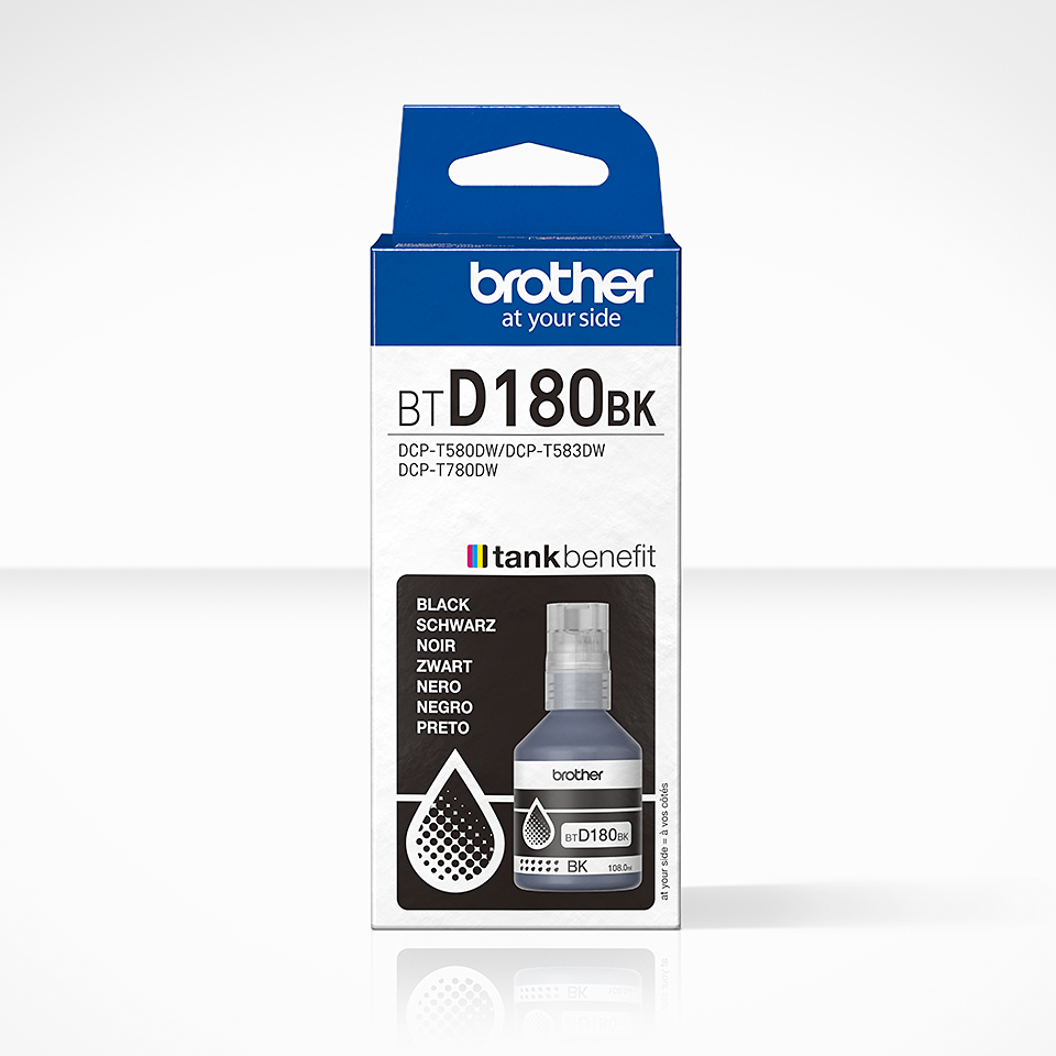 [BTD180BK] Brother Tintenflasche BT-D180BK / BTD180BK Schwarz, 7.500 Seiten