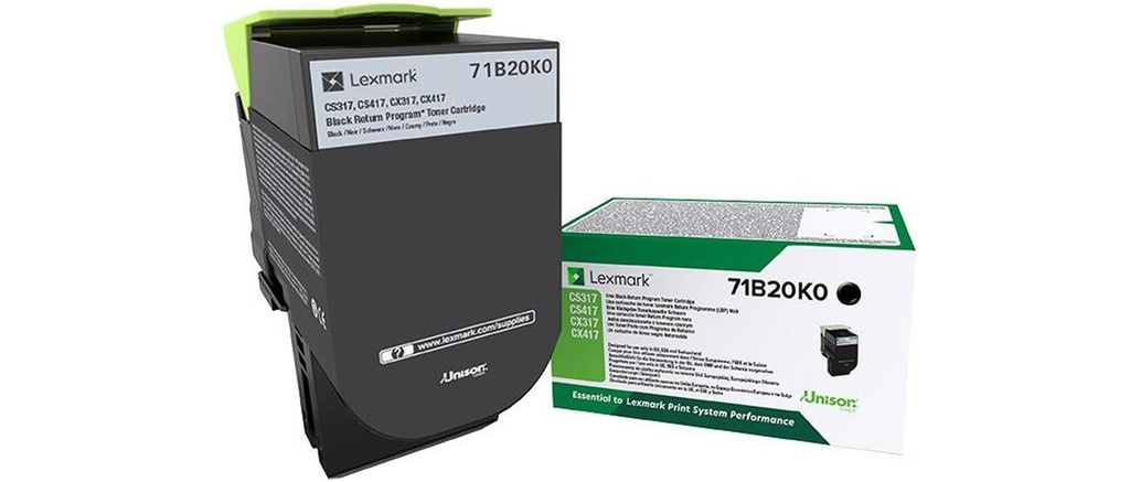 Toner Lexmark 71B20K0 Schwarz