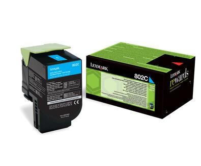 [80C20C0] Toner Lexmark 802C / 80C20C0 Cyan, 1.000 Seiten
