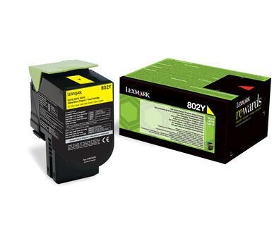 Toner Lexmark 802Y / 80C20Y0 Gelb, 1.000 Seiten