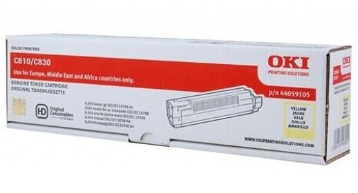 OKI 44059105 yellow toner, 8,000 pages