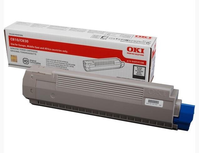 OKI 44059108 black toner, 8,000 pages