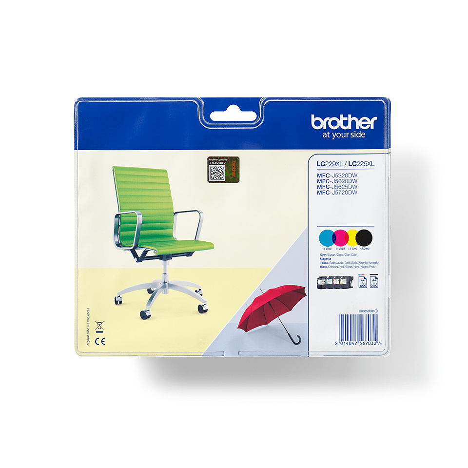 [LC229XLVALBP] Pack cartouches d'encre Brother LC-229XLVALBP / LC229XLVALBP, 4 couleurs XL