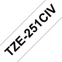 Brother TZe-251CIV / TZE251CIV laminated tape, black on white, 24 mm x 8 m