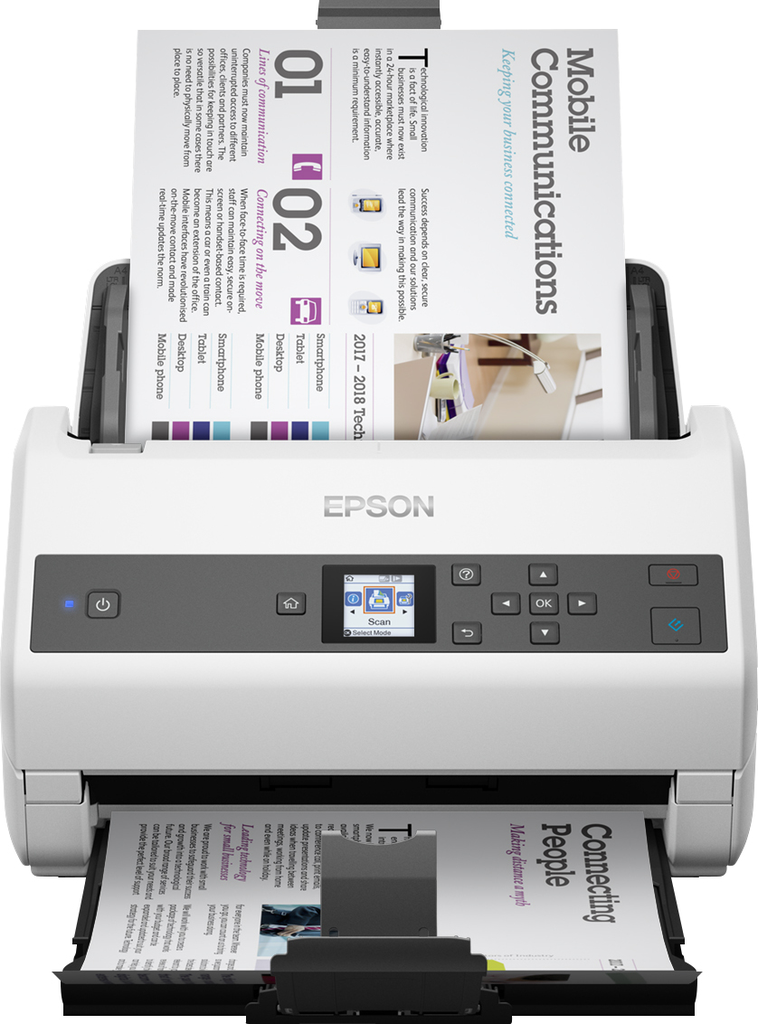 [B11B250401] Epson WorkForce DS-870 Dokumentenscanner, A4, 65 S./Min., Duplex, 100-Blatt-Einzug