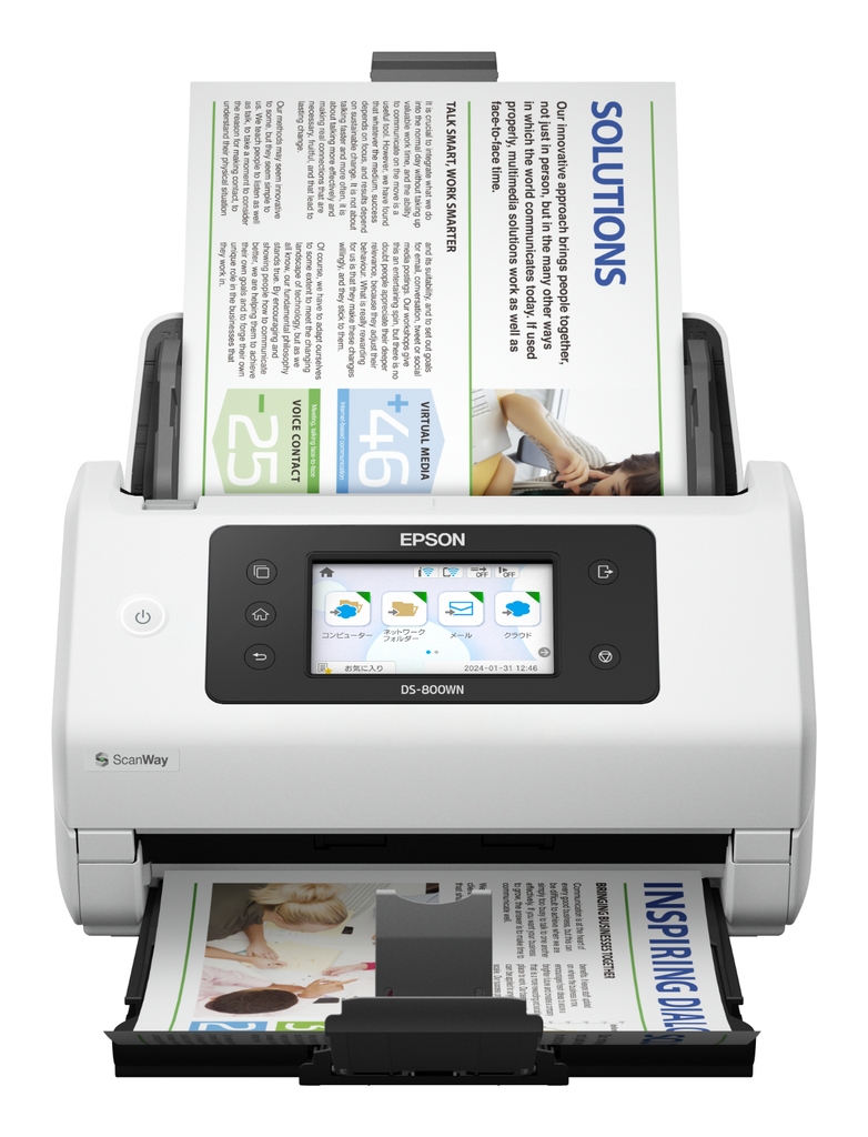 [B11B275401] Scanner de documents Epson DS-800WN, A4, 50 ppm