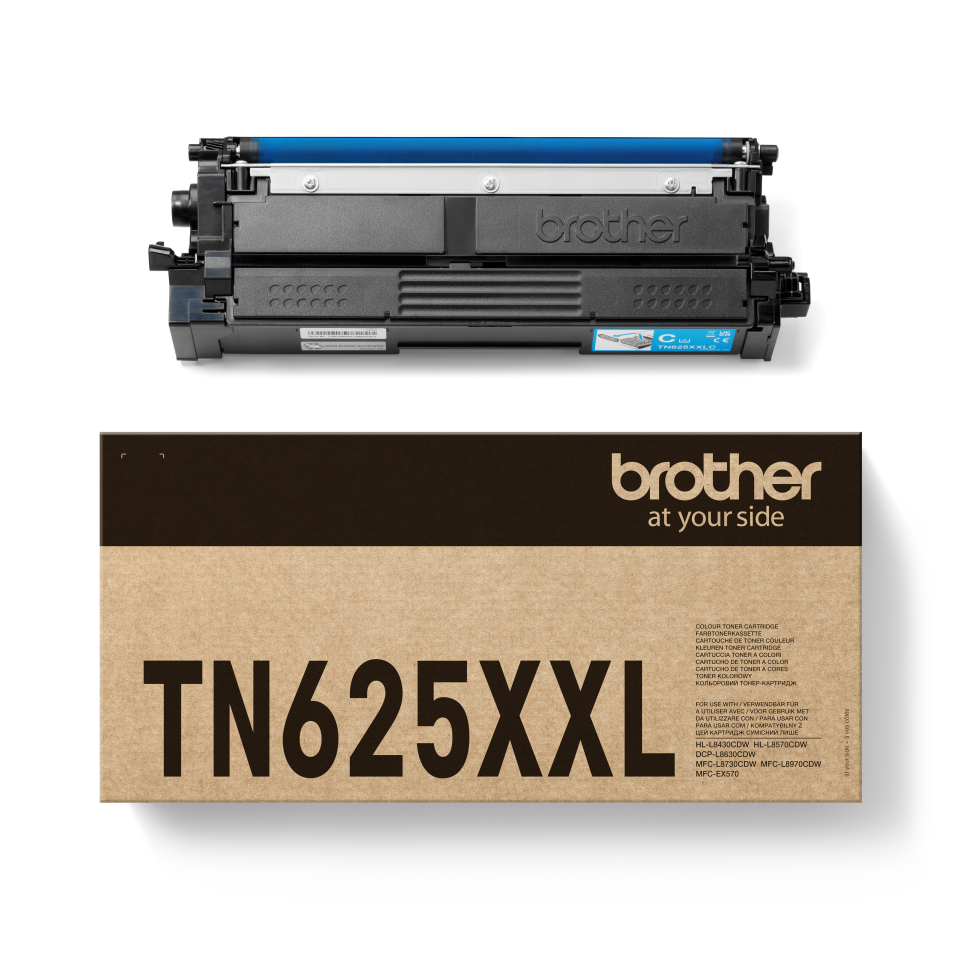 Brother TN-625XXLC / TN625XXLC cyan toner XXL, 6,500 pages