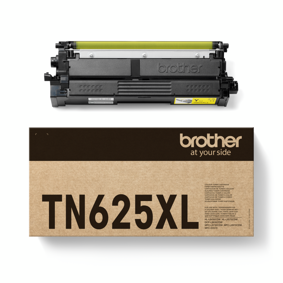 Brother Toner TN-625XLY / TN625XLY Gelb XL, 4.500 Seiten
