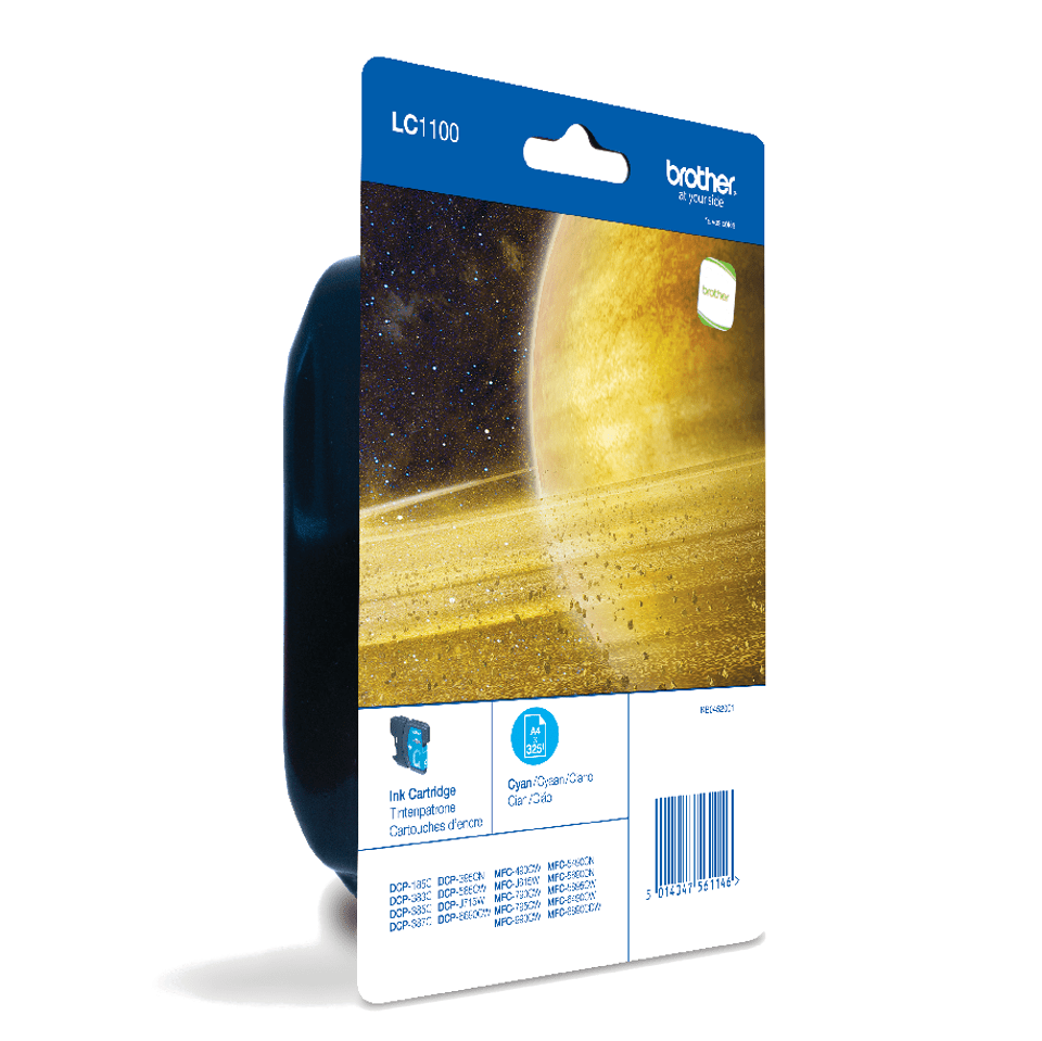 Brother LC-1100CBP / LC1100CBP cyan ink cartridge, 325 pages