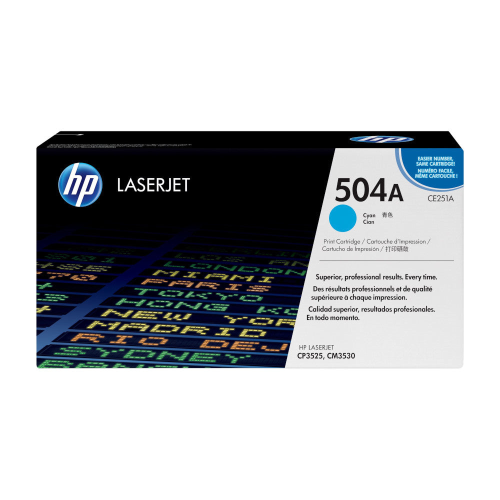 HP 504A cyan toner, 7,000 pages