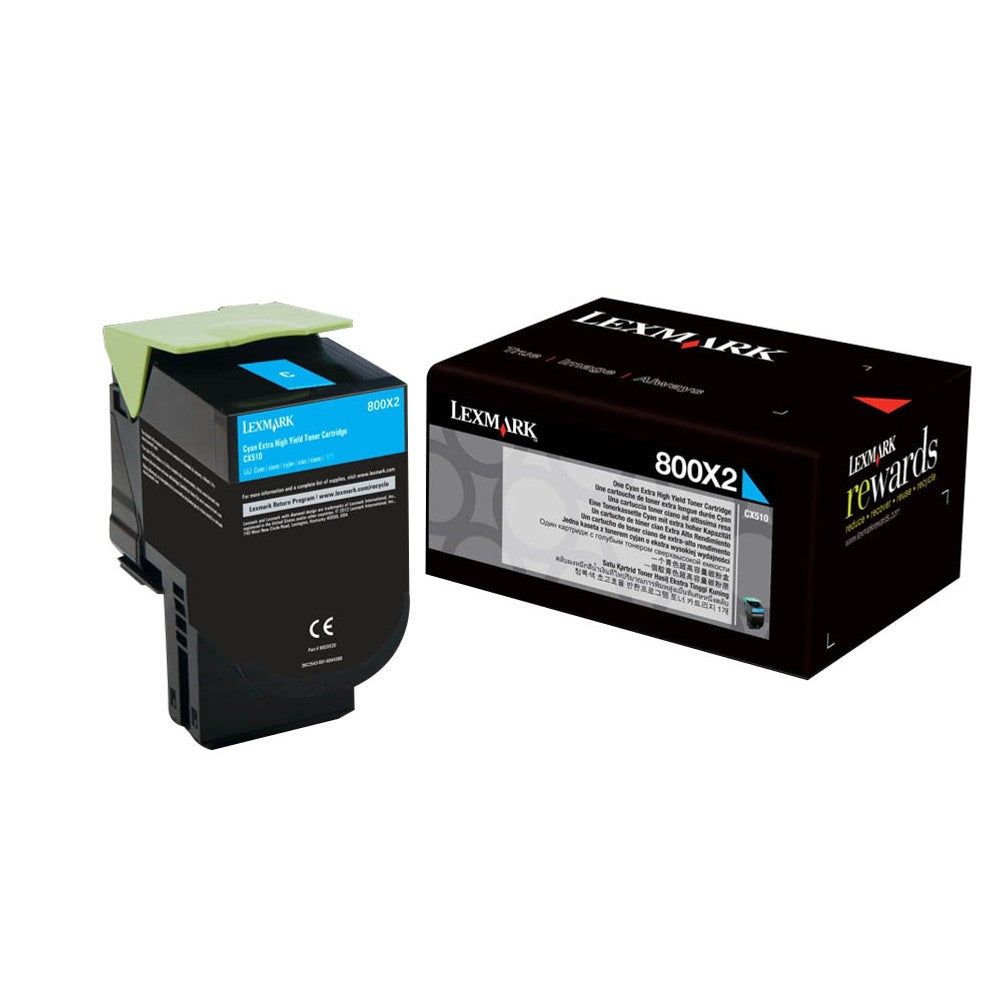 [80C0X20] Toner Lexmark 80C0X20 Cyan, 4.000 Seiten