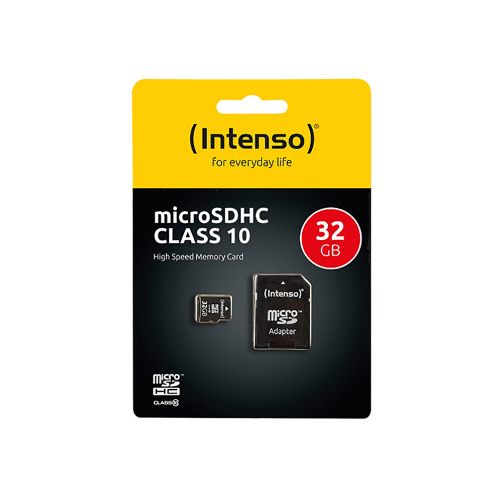 Intenso 3413480 microSDHC-Speicherkarte Class 10, 32 GB, SD-Adapter