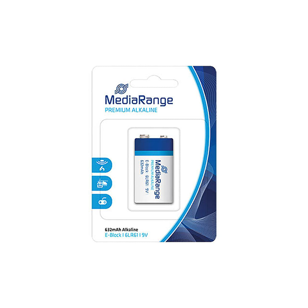 [MRBAT107] MediaRange MRBAT107 9-V-Alkaline-Batterie, 6LR61