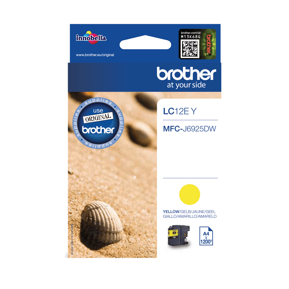 [LC12EY] Brother LC-12EY / LC12EY yellow ink cartridge, 1,200 pages