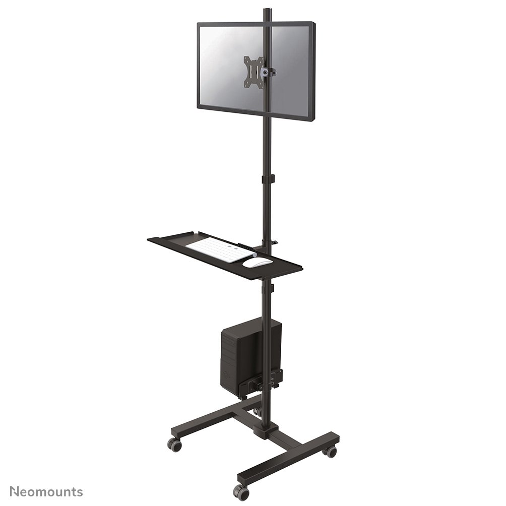 Neomounts FPMA-MOBILE1700 mobiler Arbeitsplatz, 10 bis 32 Zoll, schwarz
