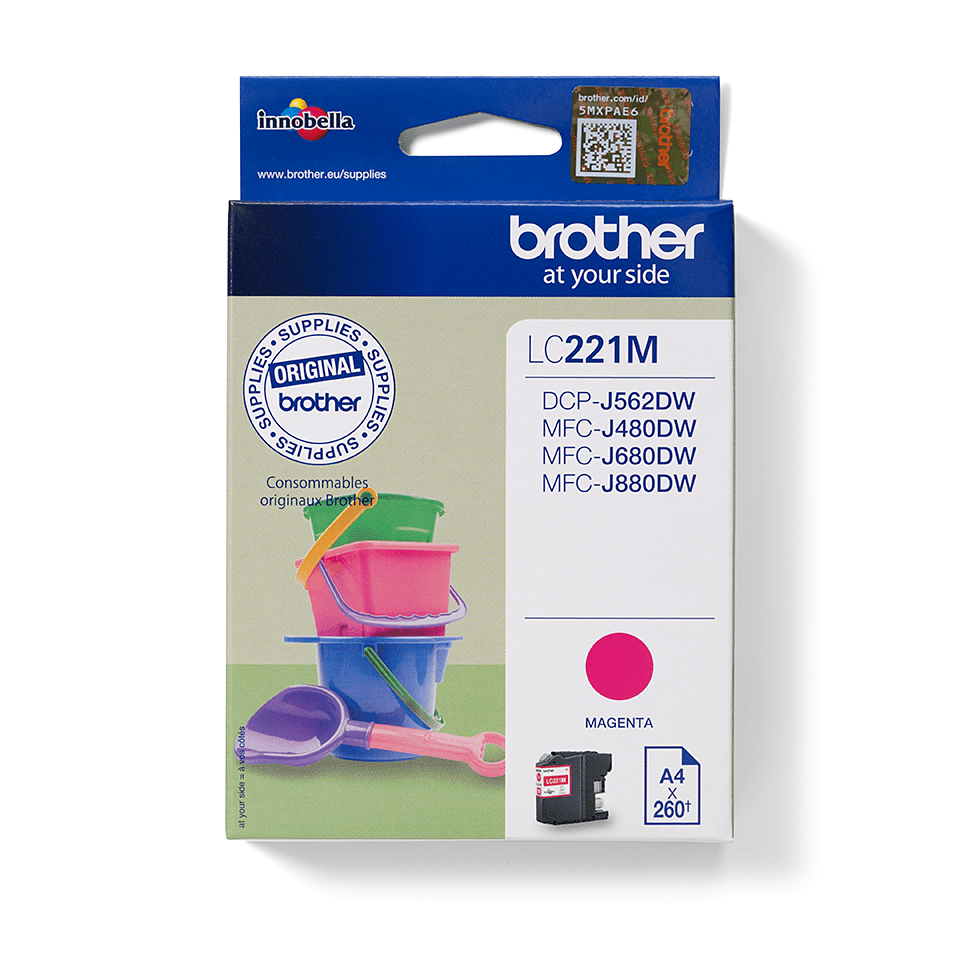 Brother Tintenpatrone LC-221M / LC221M Magenta, 260 Seiten