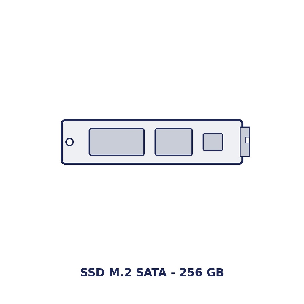 [M2SSD256] SSD M.2 SATA 256 Go SAGA M2SSD256, option d'usine