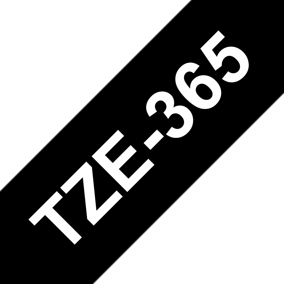[TZE365] Brother Schriftband laminiert TZe-365 / TZE365, weiß auf schwarz, 36 mm x 8 m