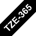 Brother TZe-365 / TZE365 laminated tape, white on black, 36 mm x 8 m