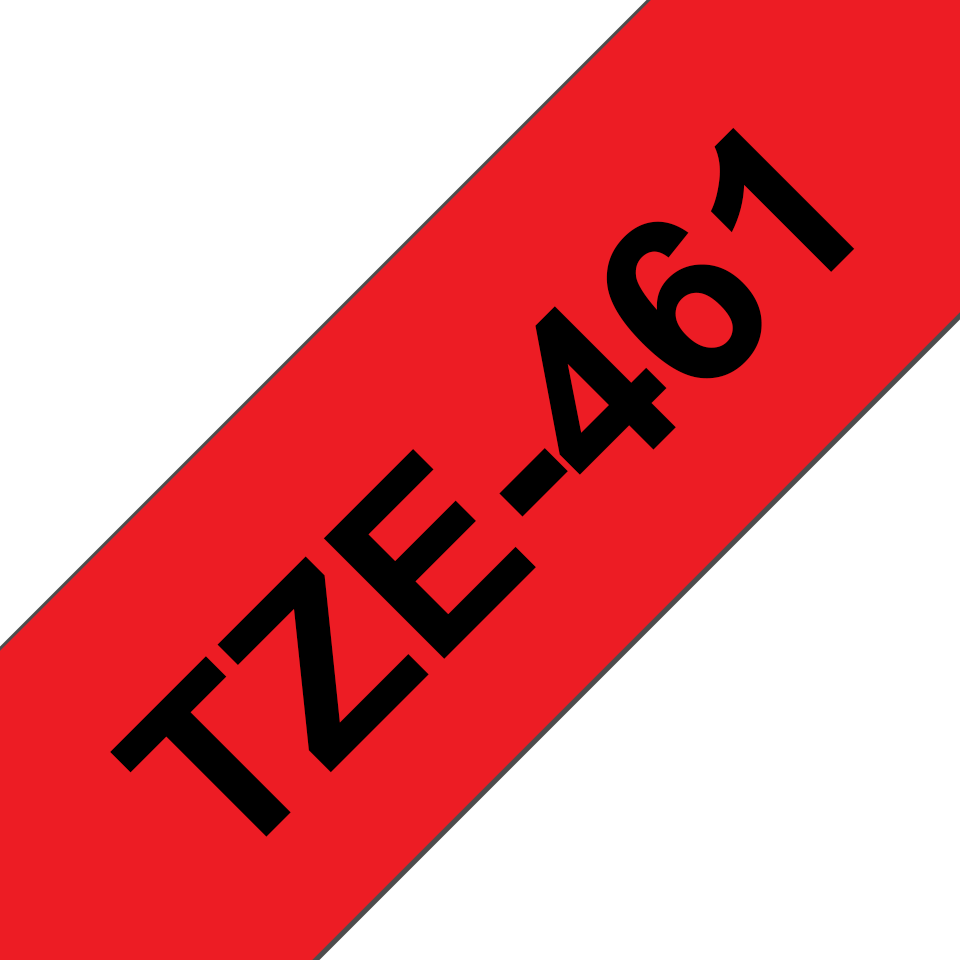 [TZE461] Ruban laminé Brother TZe-461 / TZE461, noir sur rouge, 36 mm x 8 m