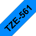 Ruban laminé Brother TZe-561 / TZE561, noir sur bleu, 36 mm x 8 m
