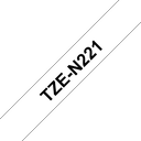 Brother Schriftband unlaminiert TZe-N221 / TZEN221, schwarz auf weiß, 9 mm x 8 m