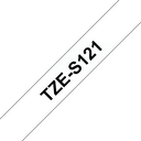 Ruban adhésif puissant Brother TZe-S121 / TZES121, noir sur transparent, 9 mm x 8 m