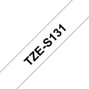 Ruban adhésif puissant Brother TZe-S131 / TZES131, noir sur transparent, 12 mm x 8 m