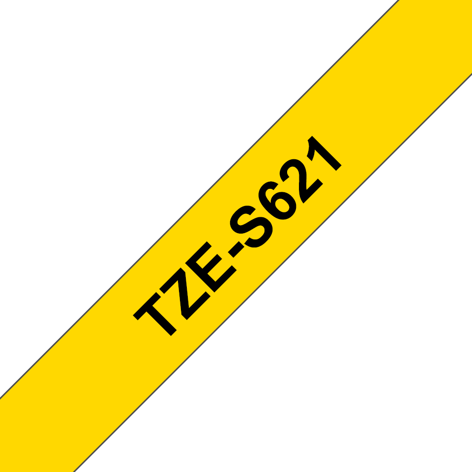 [TZES621] Brother TZe-S621 / TZES621 strong adhesive tape, black on yellow, 9 mm x 8 m