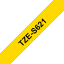Ruban adhésif puissant Brother TZe-S621 / TZES621, noir sur jaune, 9 mm x 8 m
