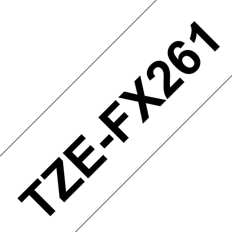 Brother Flexi-Tape TZe-FX261 / TZEFX261, schwarz auf weiß, 36 mm x 8 m