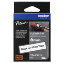 Brother Flexi-Tape TZe-FX211 / TZEFX211, schwarz auf weiß, 6 mm x 8 m