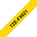 Brother Flexi-Tape TZe-FX621 / TZEFX621, schwarz auf gelb, 9 mm x 8 m