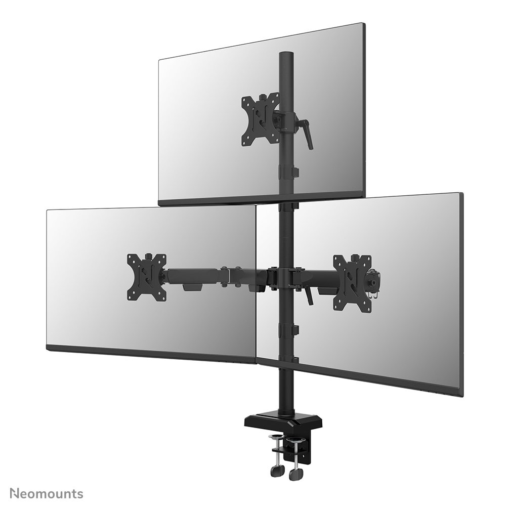 [DS60600BL21] Neomounts DS60-600BL2-1 Monitorarm, 10 bis 32 Zoll, bis 9 kg, 3 Bildschirme, VESA 75x75 bis 100x100