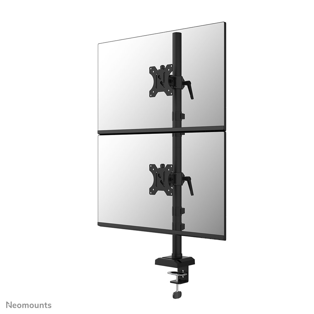 Neomounts DS60-600BL2V monitor arm, 10 to 32 inch, up to 9 kg, 2 screens, VESA 75x75 to 100x100