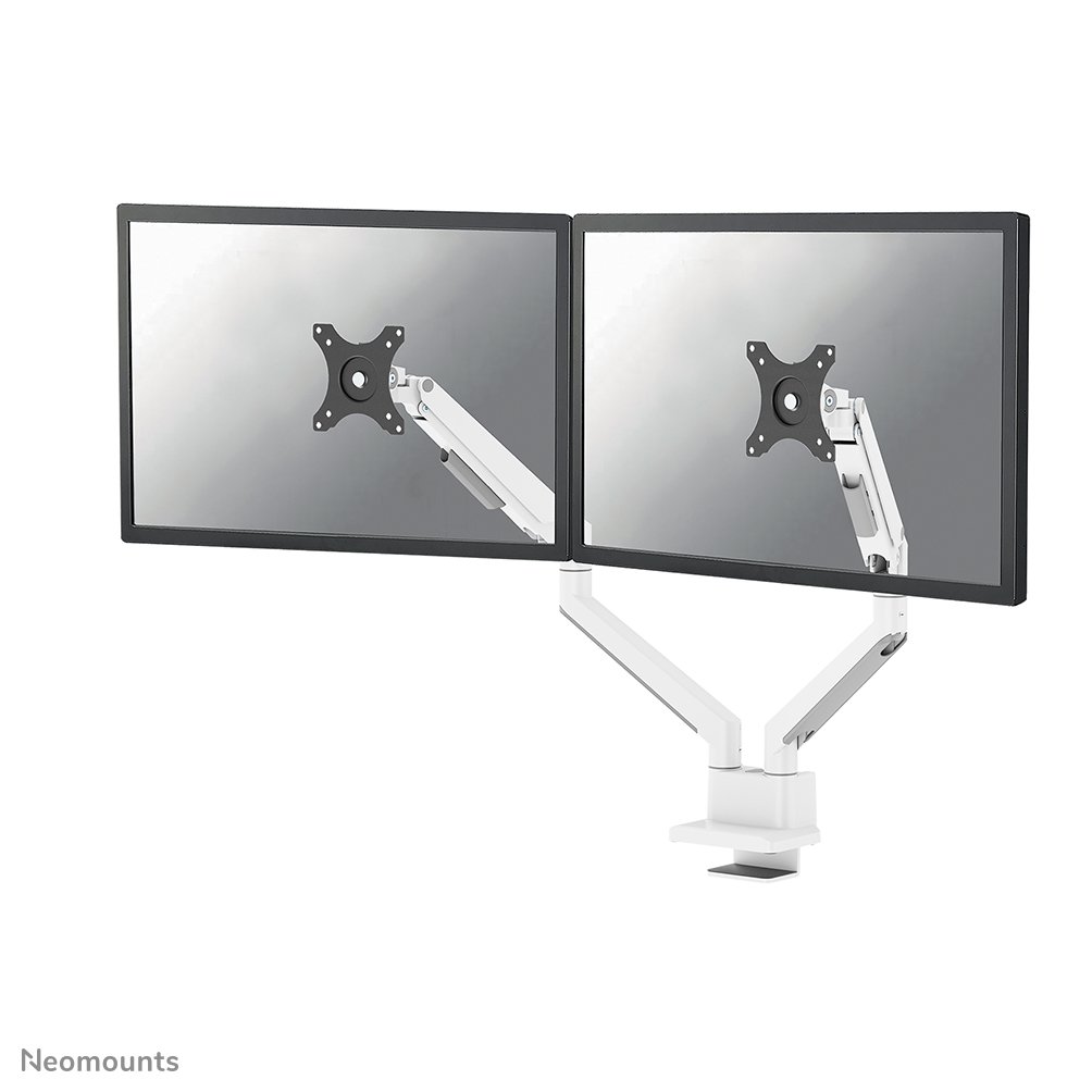 Bras support d'écran Neomounts DS70-250WH2, 17 à 32 pouces, jusqu'à 9 kg, 2 écrans, VESA 75x75 à 100x100